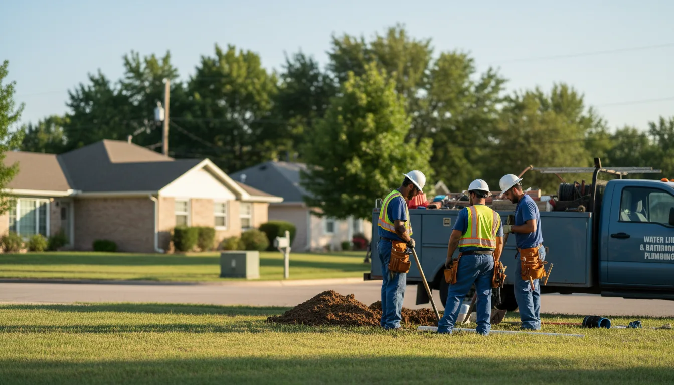 Residential water line and bathroom plumbing service in Minerva, OH